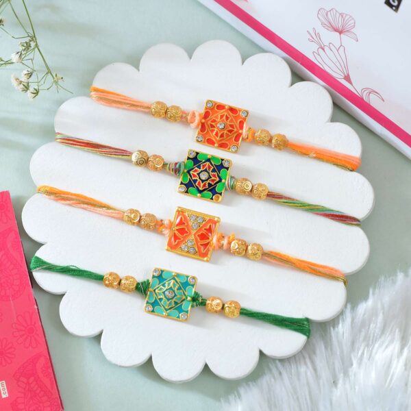 Set of 4 Exquisite Rakhi