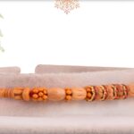 Beautiful Sandalwood Diamond Rakhi