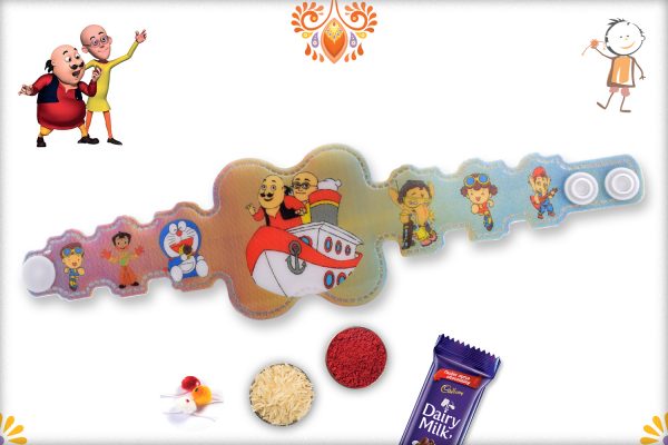 3D Motlu Patlu Ship Ride Rakhi