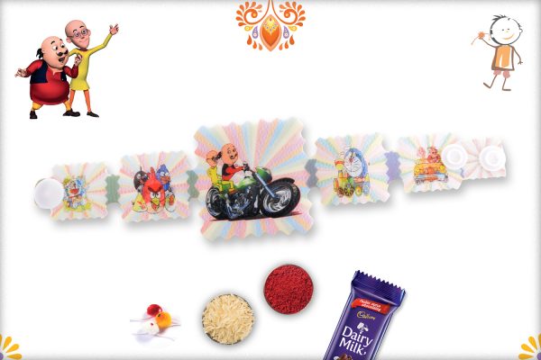 3D Motu Patlu The Bike Riders Rakhi