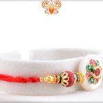 Aishwarya Unique Combination Of White And Red Rakhi 4