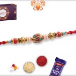 Royal Red Infinite With Pearl Beads Rakhi
