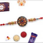 Colorful Radiant And Golden Rakhi