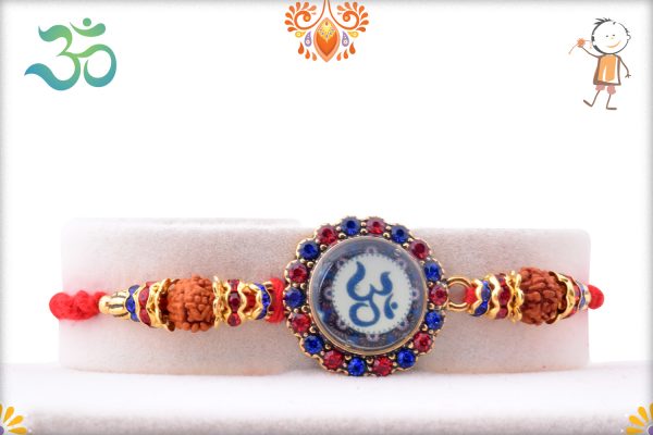 Mighty Combination Of Om And Rudraksha Rakhi