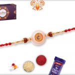 Beautiful Ganpati With White Marble Rakhi 7