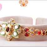 Classic Desiner Kundan Flower Rakhi 7