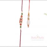 Exclusive Red-White Bhaiya Bhabhi Rakhi