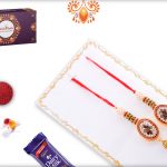 Bhaiya Bhabhi Unique Rajsthani Desiner Rakhi with Jumkha 3