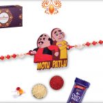 Naughty Motu Patlu with Pearl Beads Rakhi 3