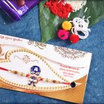 Courageous Captain America Rakhi With Pearls & Rudraksha 4