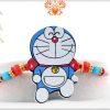 Doraemon Kids Rakhi with Red-Blue Beads - Babla Rakhi