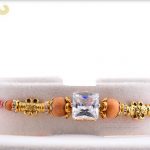 Antique Beads with Square Diamond Rakhi 4