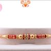 Simple Yet Elegant Combination Of Red And Golden Rakhi 5