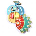 Exclusively Handcrafted Wooden Peacock Designer Roli-Chawal Set 4