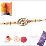 Exclusive Oval OM Rakhi with Beads 6