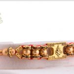 Exclusive Ganpati Rakhi with Golden Beads 5