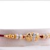 Exclusive Golden OM Rakhi with Pearl Rings 5