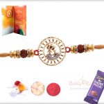 Exclusive Golden Ring with Ganpati Rakhi 5