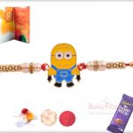 Exclusive Cute Minions Kids Rakhi with Pearl 4