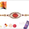 Exclusive Red Stone Rakhi with Pearl 4