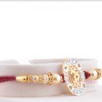 Exclusive OM Rakhi with Diamonds and Pearls 5