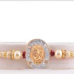 Exclusive OM Rakhi with Diamonds and Pearls 4