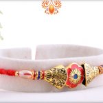 Classic Combination Of Gold And Red Rakhi 6