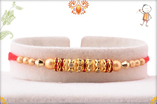 Royal Golden And Red Rakhi