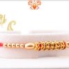 Trendy And Designer Golden Pearl Beads Rakhi 6