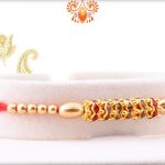 Trendy And Designer Golden Pearl Beads Rakhi 6