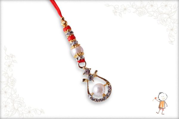 Delicate Pearl with Diamond Bhabhi Rakhi - Babla Rakhi
