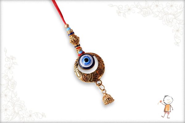 Beautiful Evil Eye Bhabhi Rakhi with Designer Beads - Babla Rakhi