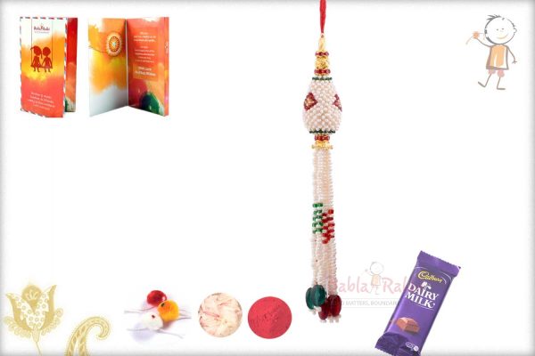 Handcrafted Pearl Bhabhi Rakhi