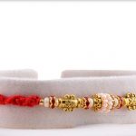 Designer Beads with Pearl Ring Rakhi 5
