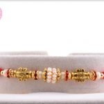 Designer Beads with Pearl Ring Rakhi 4