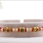 Designer Flower Beads with Pearls Rakhi 4