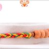 Eye Catching Golden Pearl Bead With Colorful Thread Rakhi 6