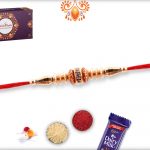 Simple Yet Beautiful Golden Rakhi