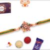 Enchanting Colorful Thread Rakhi With Colorful Mealique Design 7