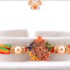 Enchanting Colorful Thread Rakhi With Colorful Mealique Design 5