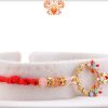 Dazzling Colorful Stone Flower Rakhi With Red Thread 6