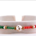 Pearl-Diamond Bead with Designer Red-Green Beads 3