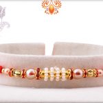 Stunning Combination of White And Golden Rakhi 5