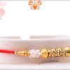 Classic and Designer Combination of White and Golden Rakhi 6