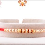 Evergree and Designer Pearl Beads Rakhi 5
