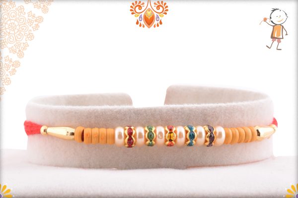 Evergreen and Simple Multi White Pearl Rakhi
