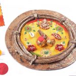 Elegant Yellow Rakhi Thali 3