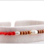 Delicate Silver Beads with Pattern Rakhi 6