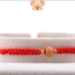 Unique Single Wooden Beads With Designer Thread Rakhi 4