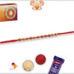 Handcrafted 11 Sandalwood Beads Rakhi - Babla Rakhi